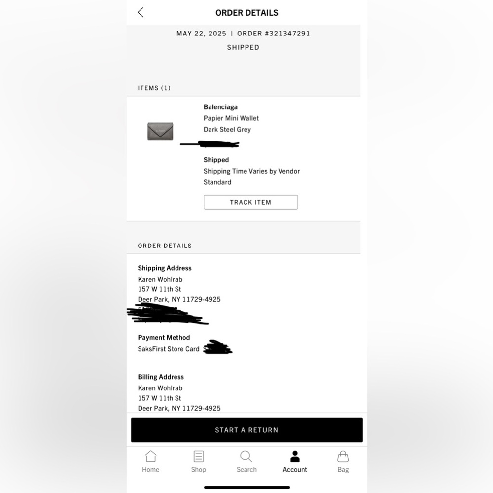 Balenciaga Papier Mini Wallet, dark steel grey, NEW IN BOX! - Picture 8 of 11